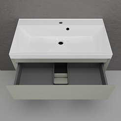 Style Line Тумба под раковину Манхэттен 80 Plus подвесная эмаль олива матовая – фотография-4